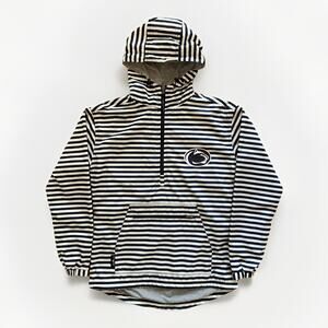 Charles River Penn State Nittany Lions Nautical Striped Anorak Rain Jacket - XXS